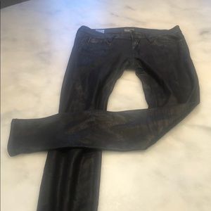 Mother (faux) leather pants/jeans